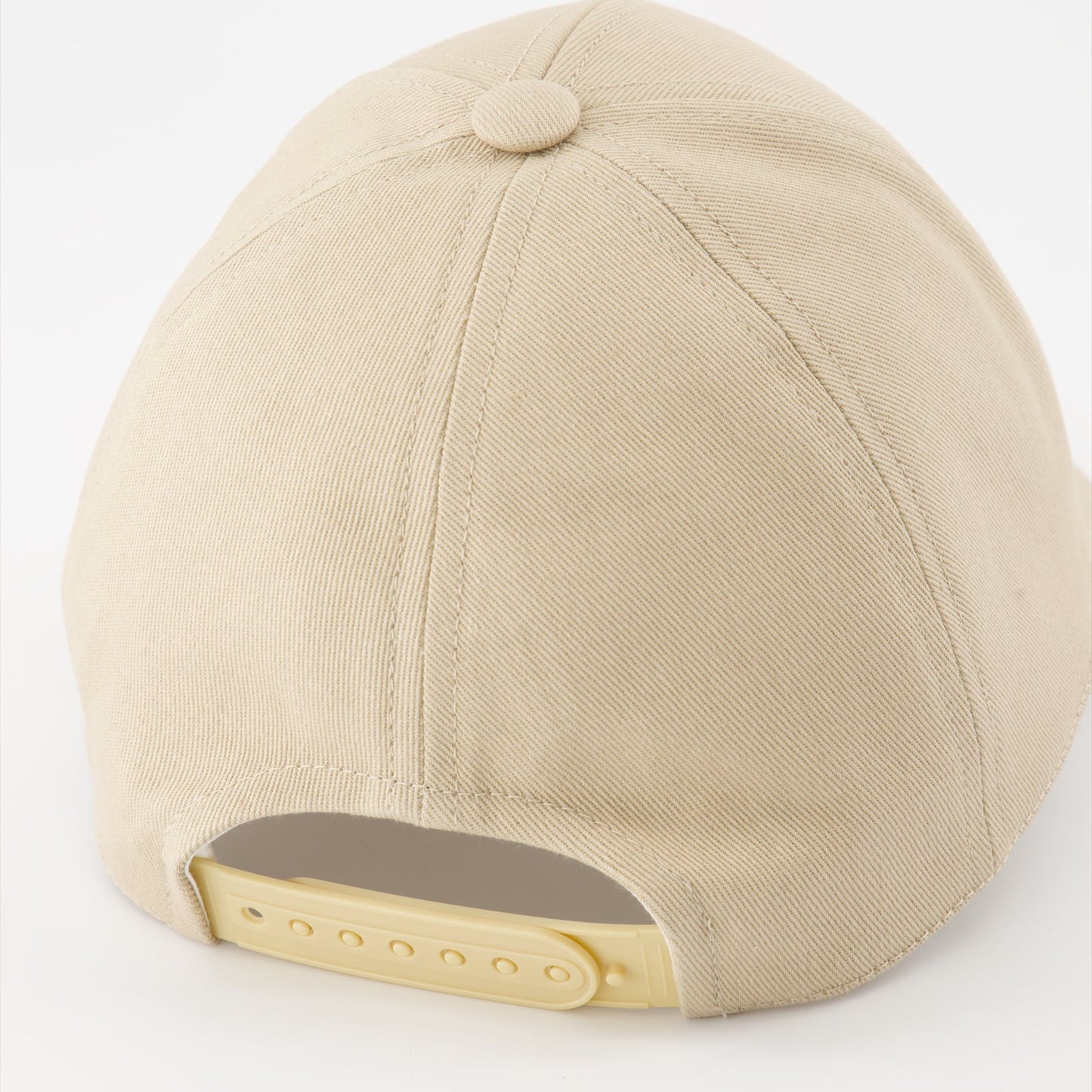 Courrèges cap, luxury cotton cap, classic beige cap, elegant accessories, high-end headwear