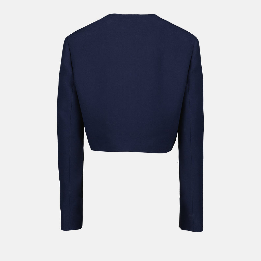 Veste courte en soie et laine