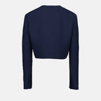 Veste courte en soie et laine