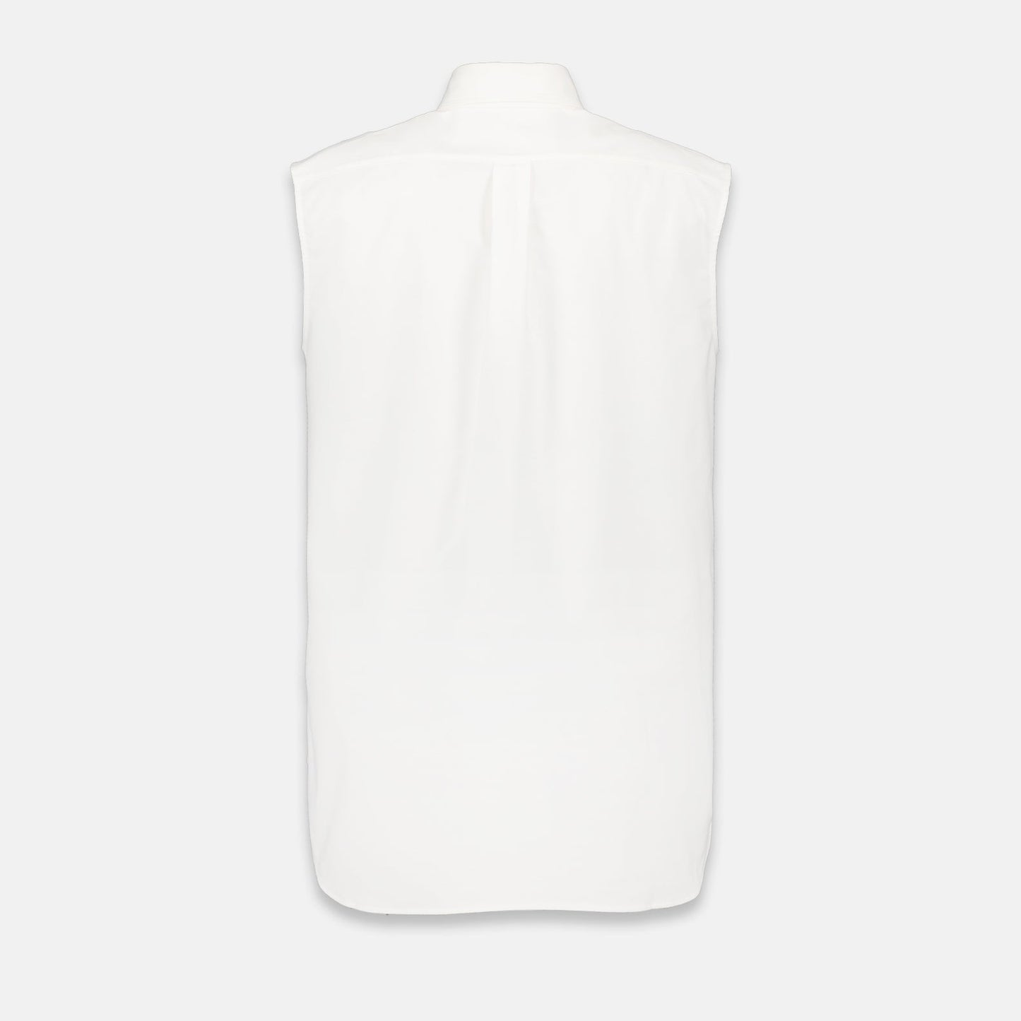 Prada, Sleeveless White Shirt, Luxury Fashion, Versatile Shirt, Elegant Apparel