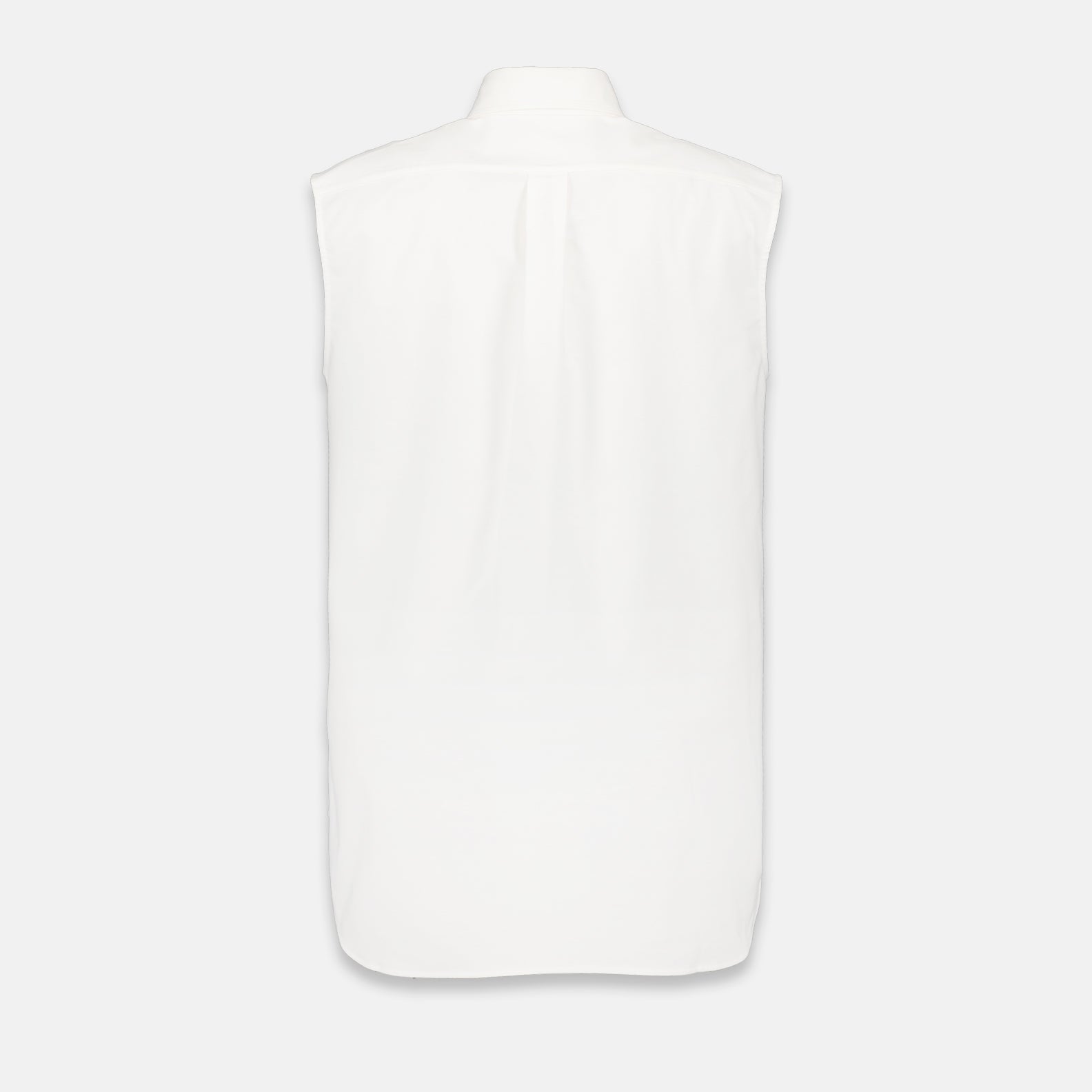 Prada, Sleeveless White Shirt, Luxury Fashion, Versatile Shirt, Elegant Apparel