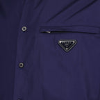 Prada blue shirt, cotton shirt, luxury men's shirt, designer clothing, elegant men's wear