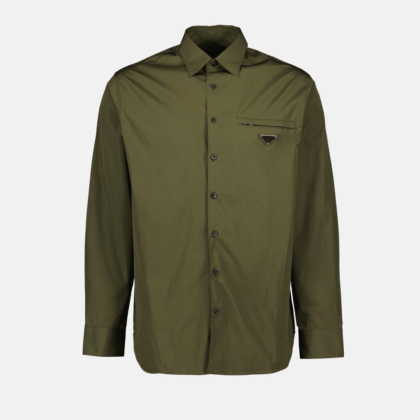 Prada shirt, luxury green shirt, men's designer fashion, logo shirt, premium quality shirt