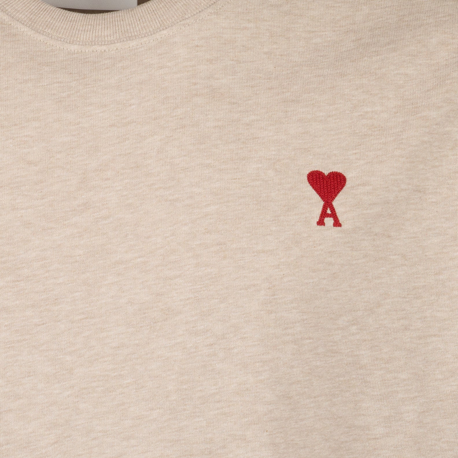 Beige T-shirt with Heart Logo