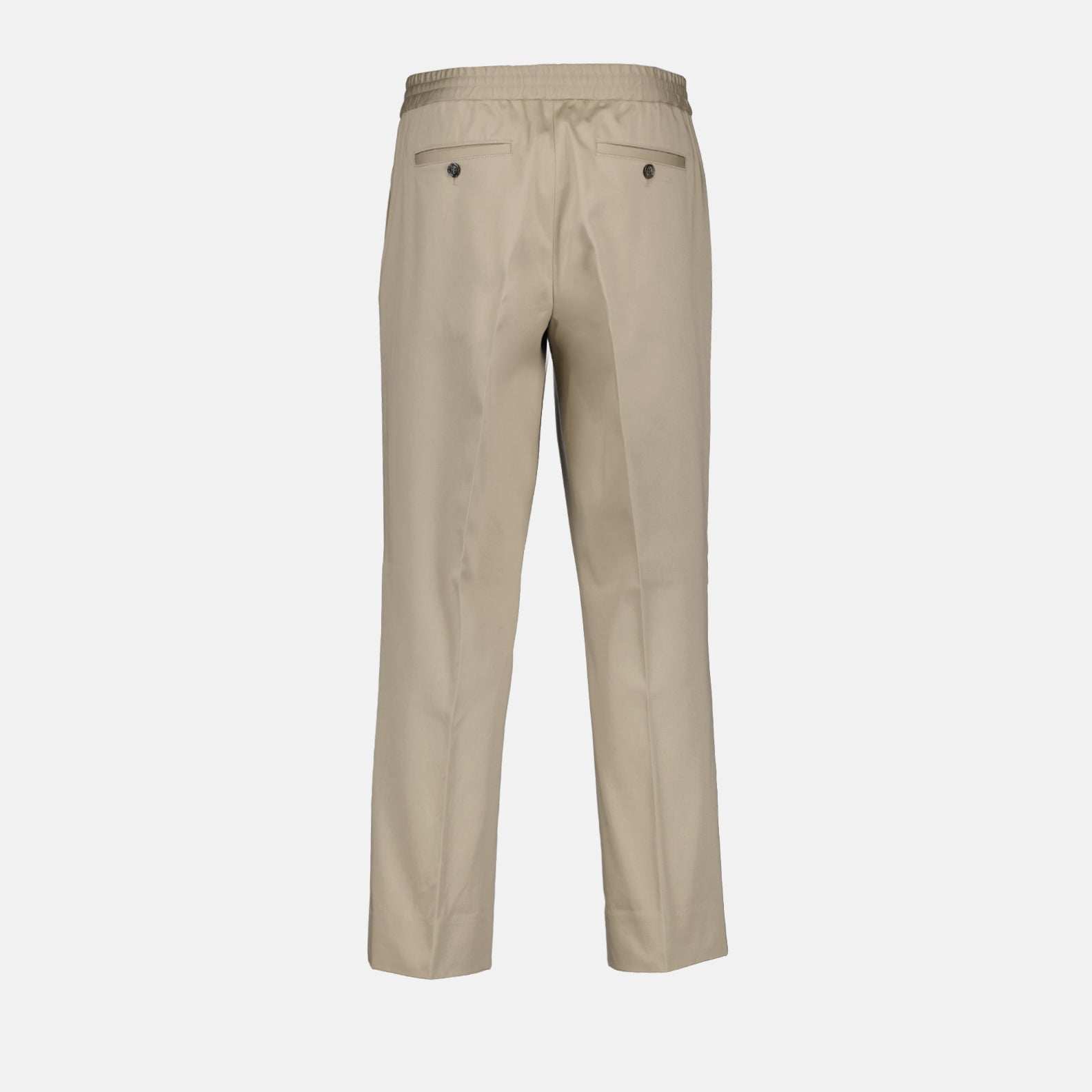 Beige cotton pants, luxury men's wear, AMI Paris trousers, high-end fashion, refined elegance
