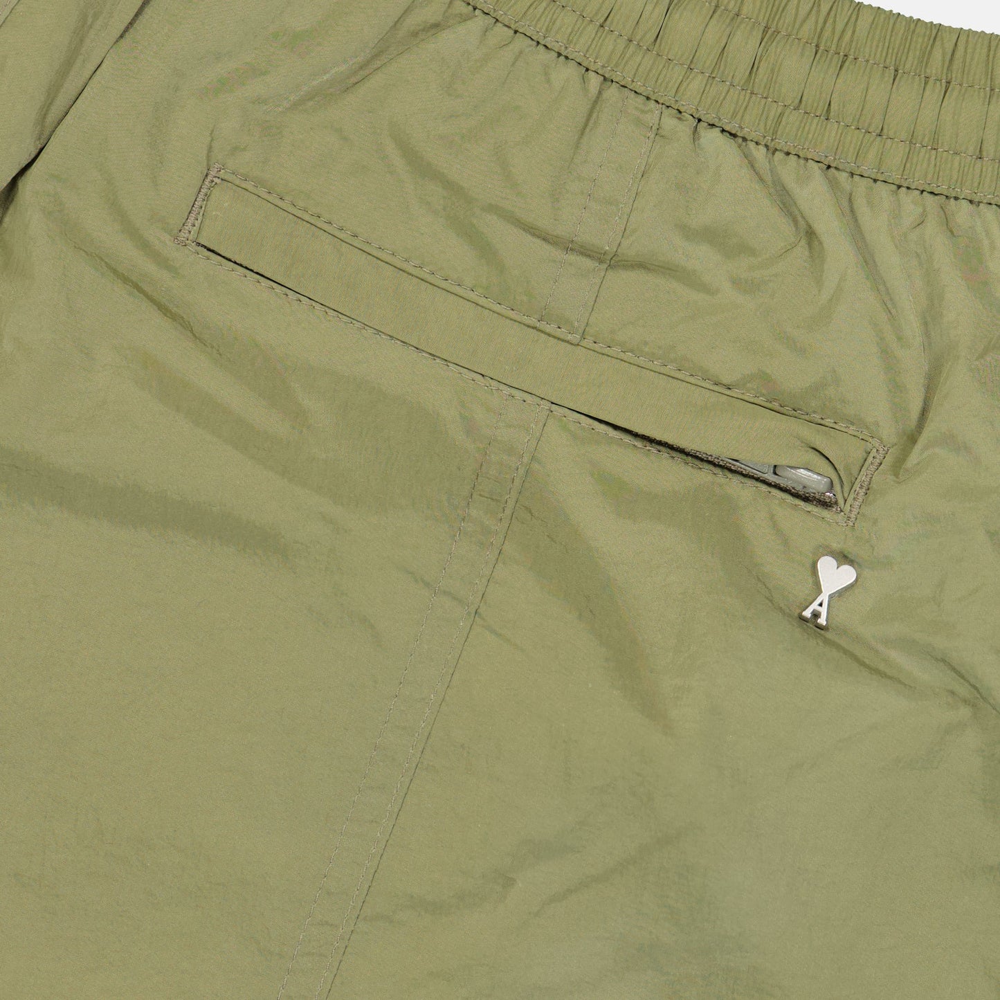 Ami de Coeur, Green swim shorts, AMI Paris swim shorts, luxury swimwear, premium men's swimwear