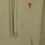 beige hooded sweatshirt, AMI Paris, Ami de Coeur, luxury fashion, unisex hoodie