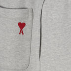 Ami de Coeur, AMI Paris shorts, luxury cotton shorts, grey designer shorts, premium shorts