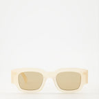 luxury sunglasses, beige sunglasses, AMI Paris, designer eyewear, unisex sunglasses