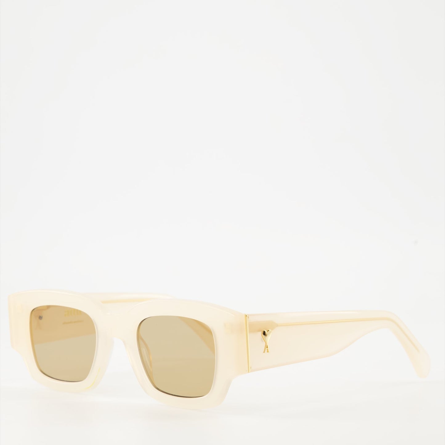 luxury sunglasses, beige sunglasses, AMI Paris, designer eyewear, unisex sunglasses