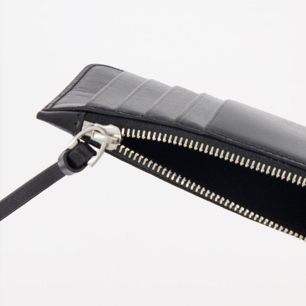 Ami de Coeur wallet, textured leather wallet, zip closure wallet, AMI Paris accessories, men’s and women’s wallet