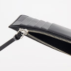 Ami de Coeur wallet, textured leather wallet, zip closure wallet, AMI Paris accessories, men’s and women’s wallet