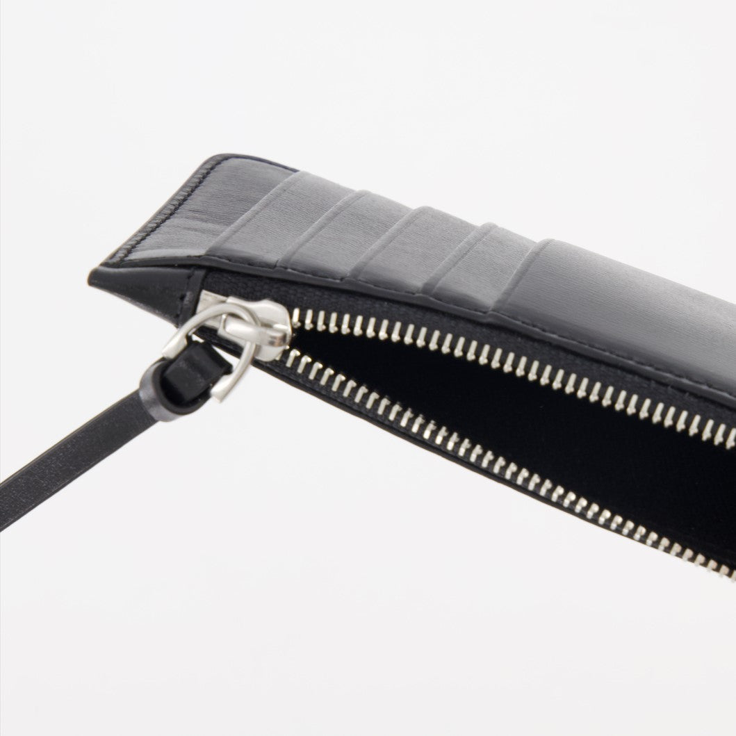 Ami de Coeur wallet, textured leather wallet, zip closure wallet, AMI Paris accessories, men’s and women’s wallet