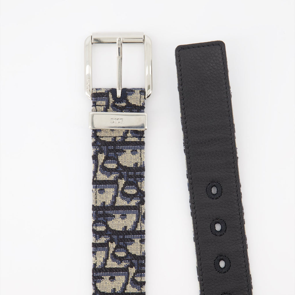 Dior belt, black belt, luxury accessories, Oblique pattern, designer belt
