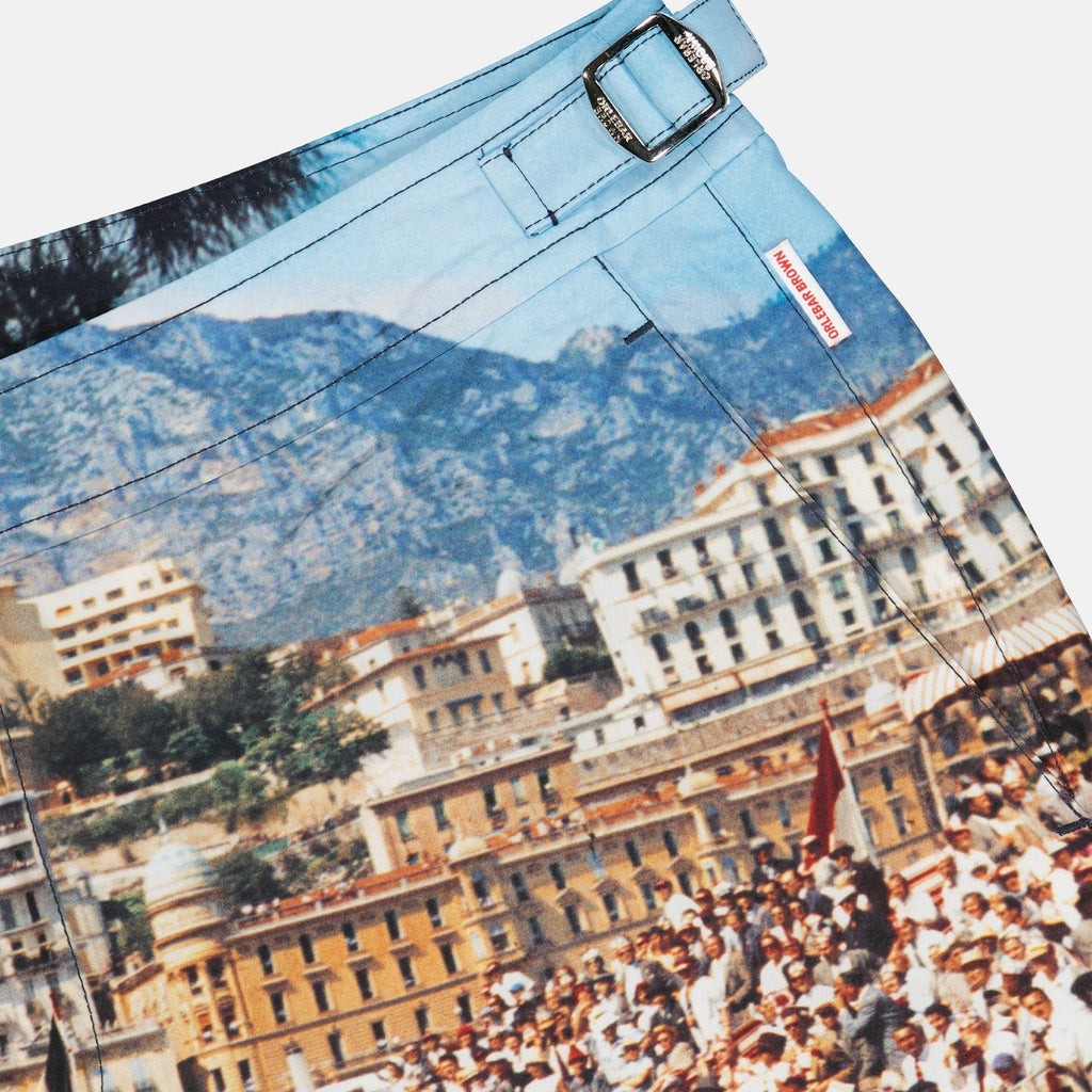 Orlebar Brown, Bulldog Monaco, men's swim shorts, luxury beachwear, tailored fit swimwear