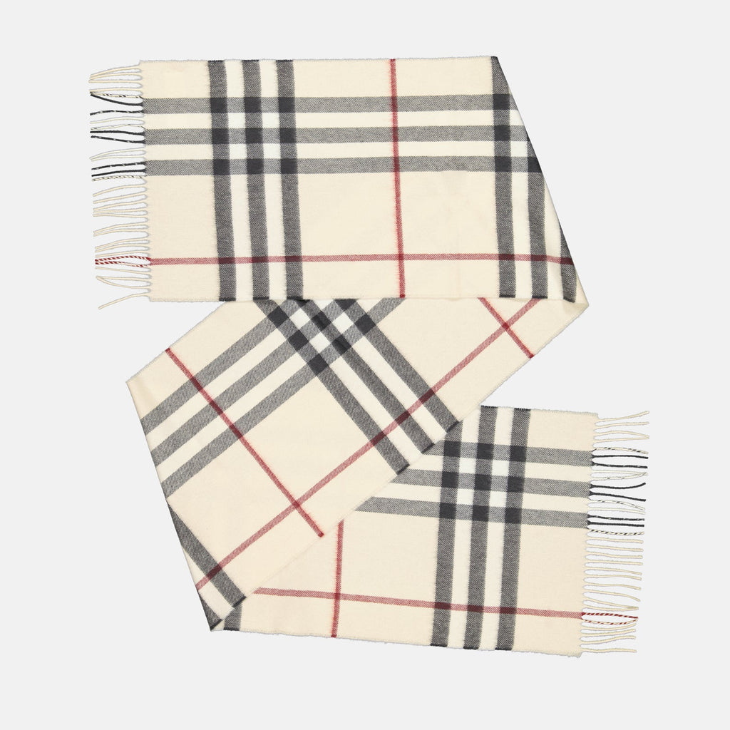 Burberry scarf, cashmere accessories, Vintage check, fringed scarf, luxury scarf
