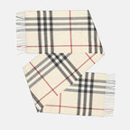 Burberry scarf, cashmere accessories, Vintage check, fringed scarf, luxury scarf