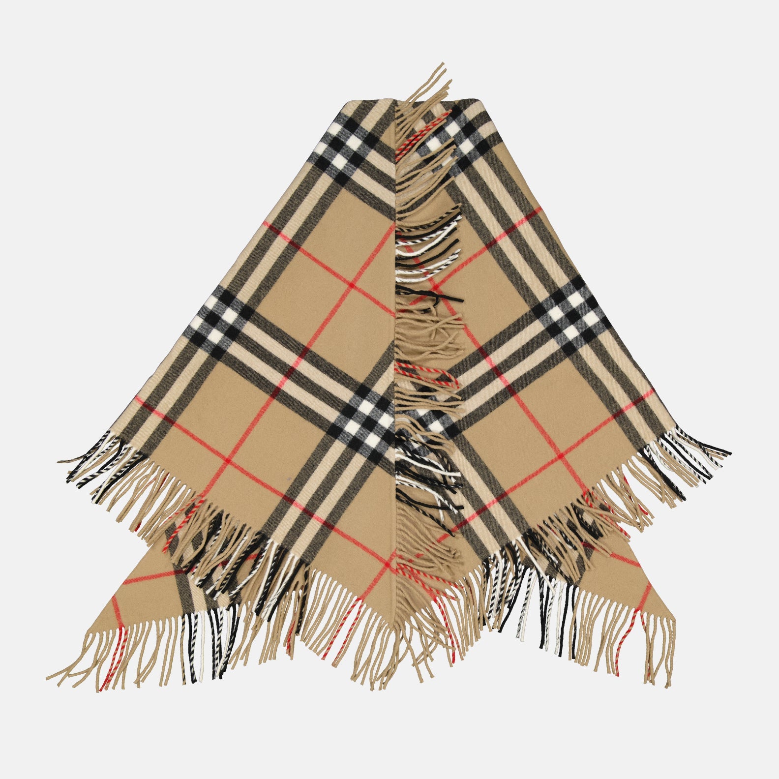 Burberry poncho, luxury poncho, check poncho, brown poncho, designer poncho