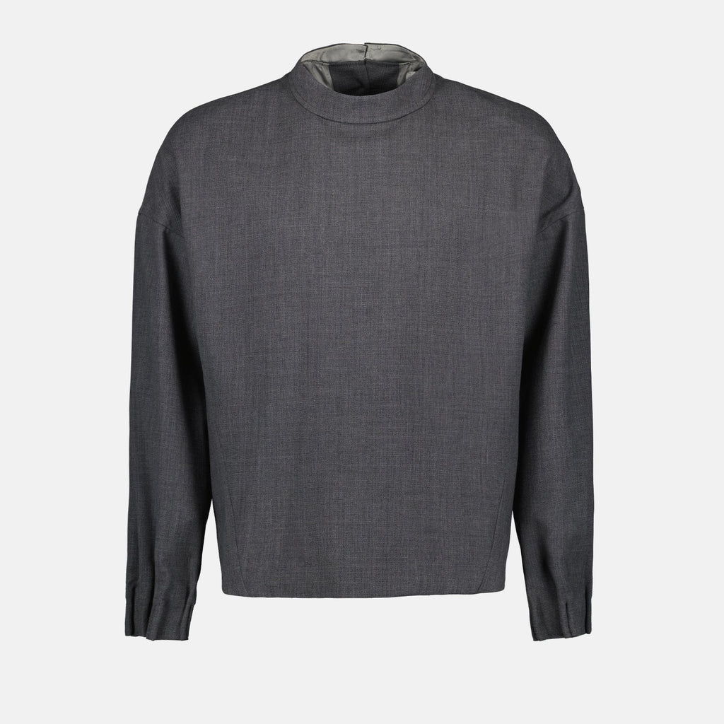 Dior, high-neck wool top, luxury menswear, designer wool sweater, elegant winter wear