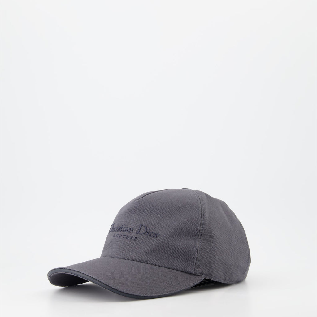 Dior cap, Luxury men's hat, Grey couture cap, Dior accessories, Men's designer headwear