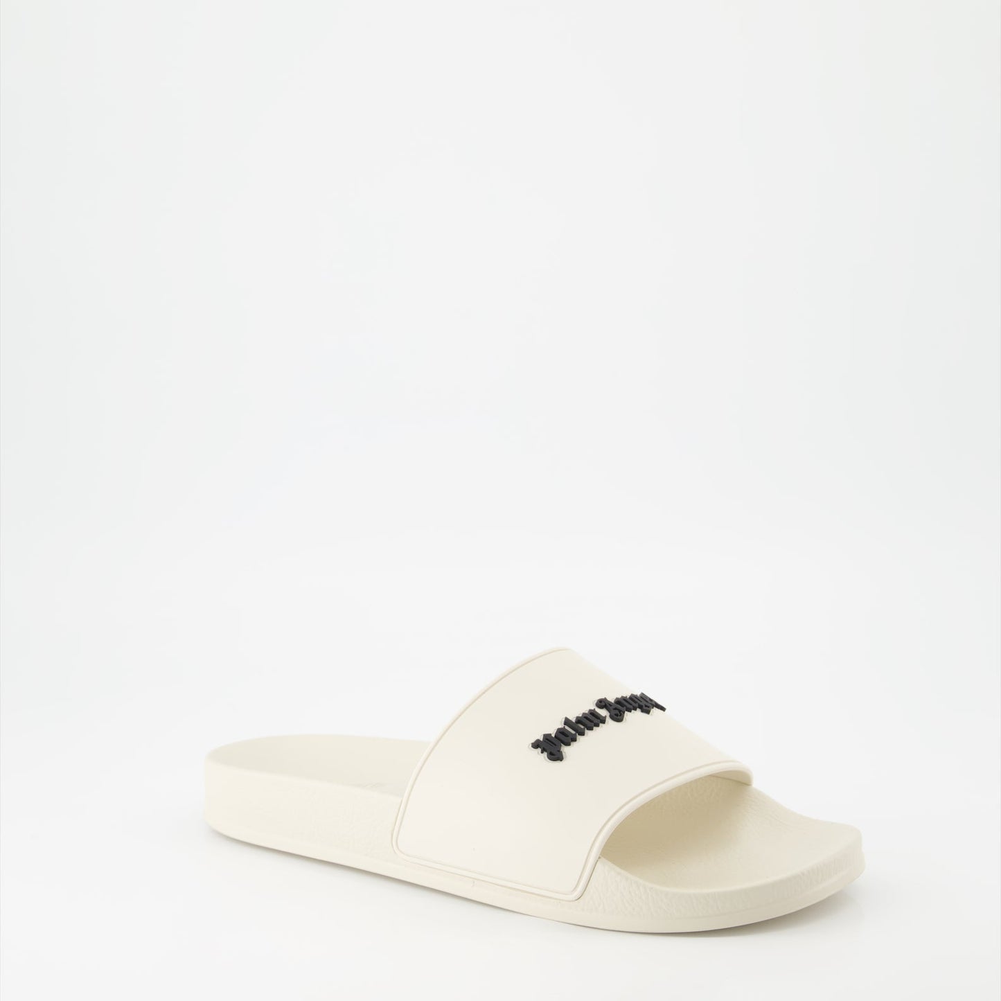 rubber slides, Palm Angels, luxury slides, designer footwear, beige slides