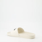 rubber slides, Palm Angels, luxury slides, designer footwear, beige slides