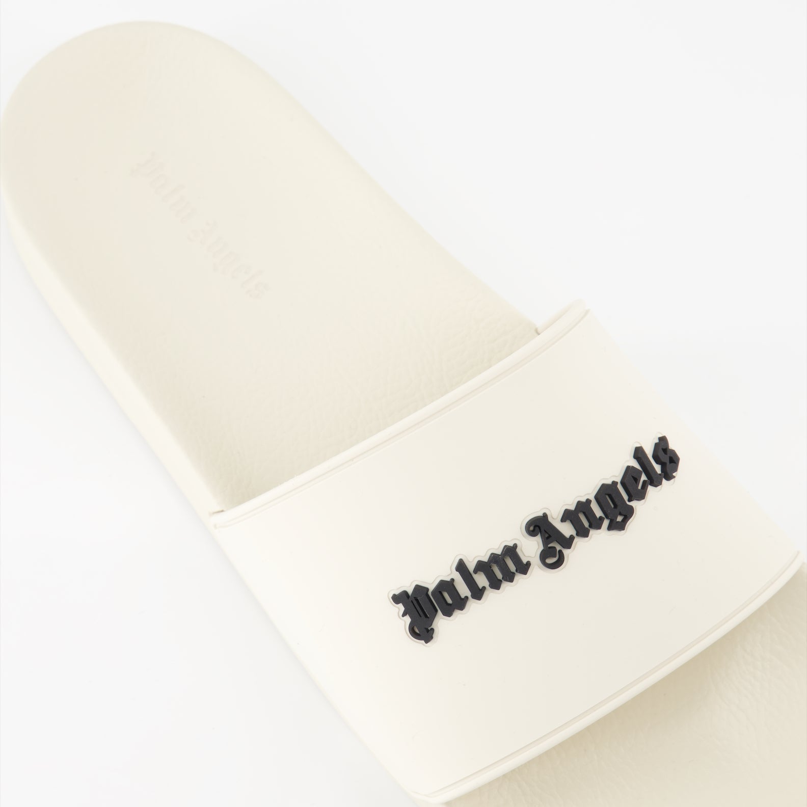 rubber slides, Palm Angels, luxury slides, designer footwear, beige slides