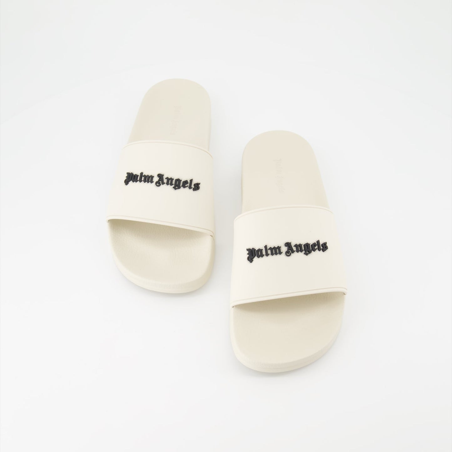 rubber slides, Palm Angels, luxury slides, designer footwear, beige slides