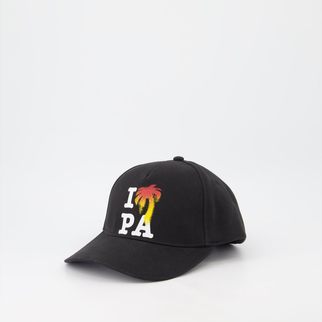 Palm Angels cap, luxury cap, men's designer accessories, "I Love PA" cap, streetwear luxury