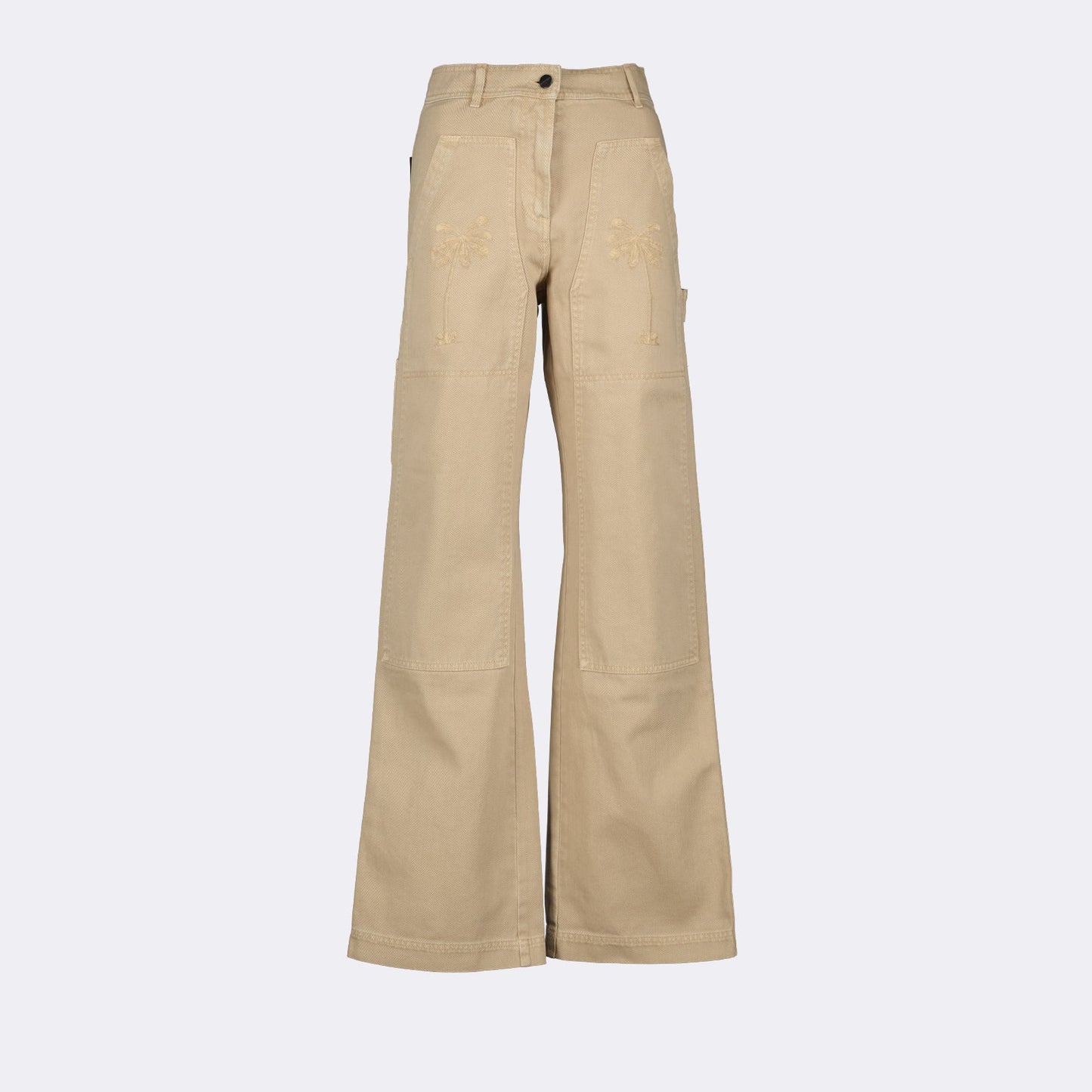 Palm Angels, beige cargo pants, luxury cargo, cotton pants, designer cargo pants