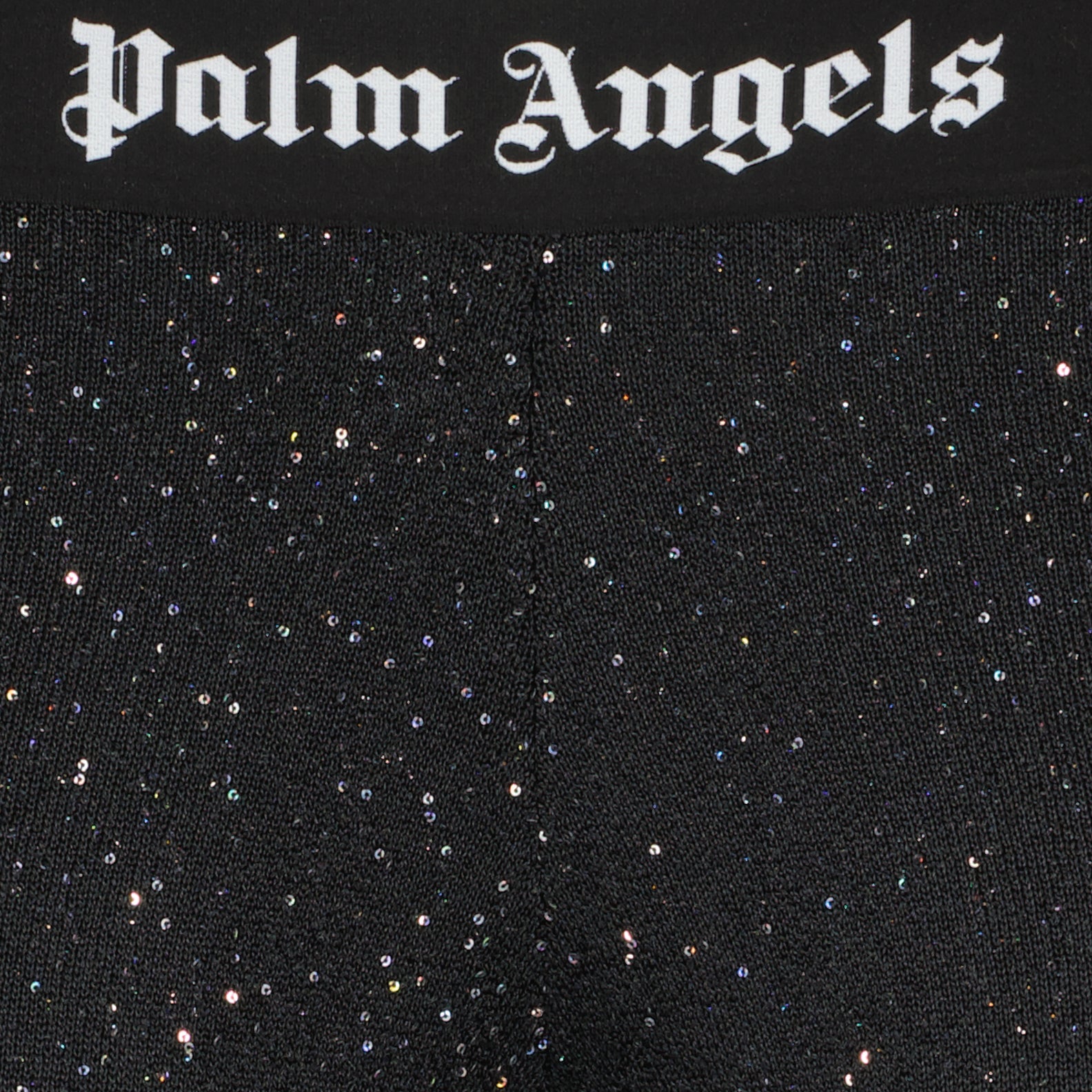 glitter joggers, luxury athleisure, Palm Angels joggers, flared jogging pants, stylish joggers