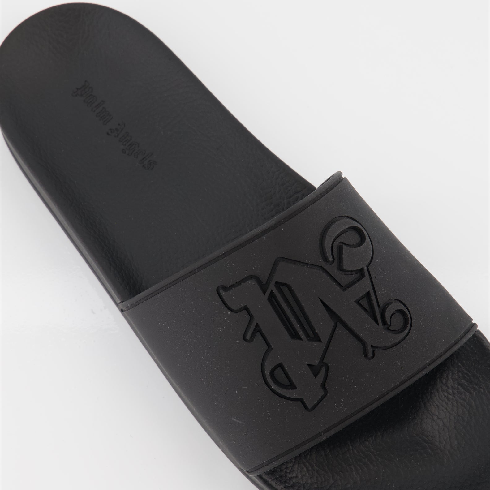 Palm Angels, rubber slides, PA Monogram, black slides, luxury footwear