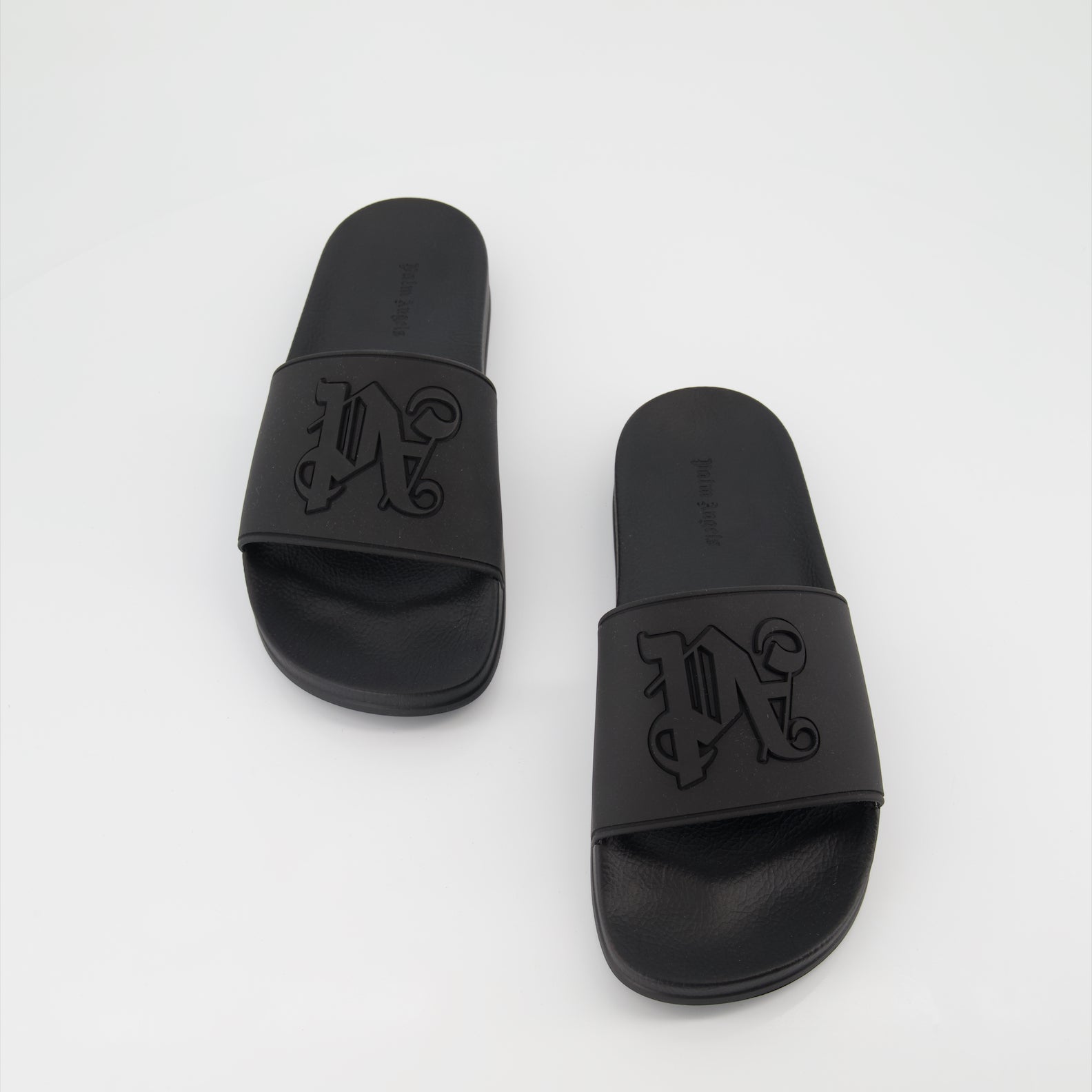 Palm Angels, rubber slides, PA Monogram, black slides, luxury footwear