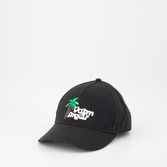 luxury cap, Palm Angels accessories, Sketchy logo hat, high-end streetwear, designer headwear