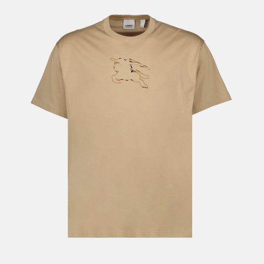 Burberry T-shirt, Beige T-shirt, Men's luxury clothing, Cavalier T-shirt, High-end fashion