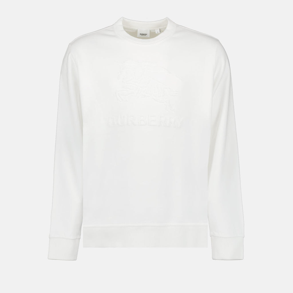 Burberry sweatshirt, men's luxury clothing, tonal logo sweatshirt, high-end fashion, designer menswear