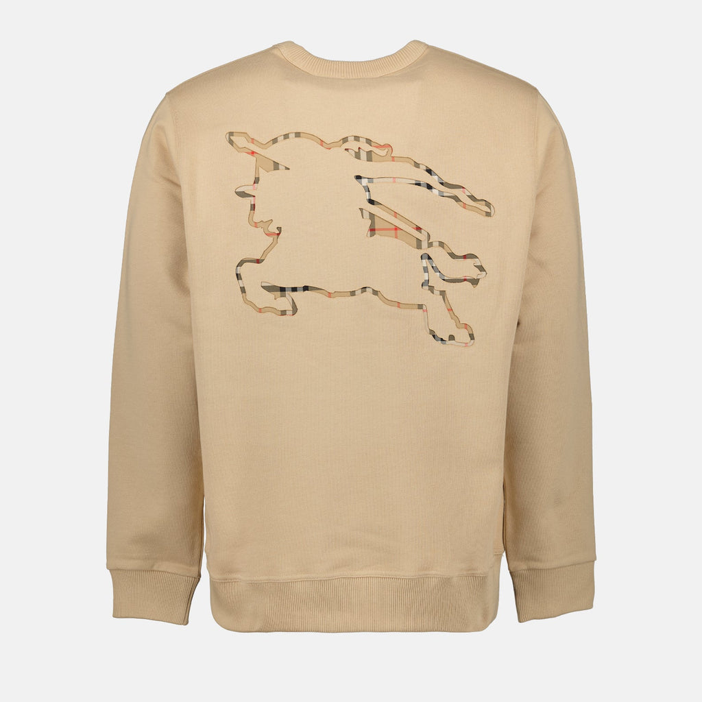 Burberry sweatshirt, men's luxury apparel, beige Cavalier, premium men's fashion, high-end men clothing