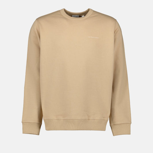 Burberry sweatshirt, men's luxury apparel, beige Cavalier, premium men's fashion, high-end men clothing