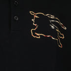 Burberry polo, men’s luxury polo, black polo shirt, designer men's clothing, Burberry Cavalier