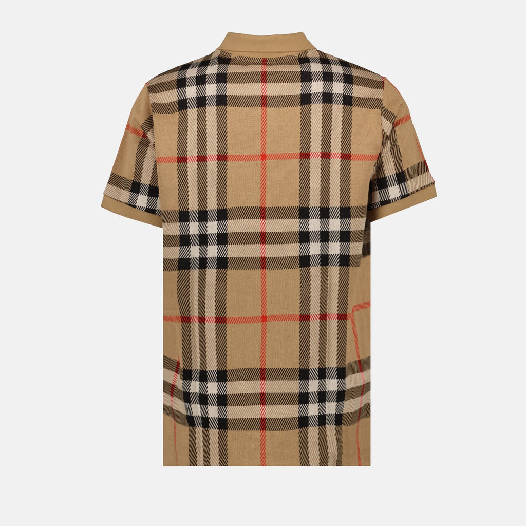 Burberry polo, vintage checkered polo, luxury menswear, high-end polo shirt, fashionable men's polo