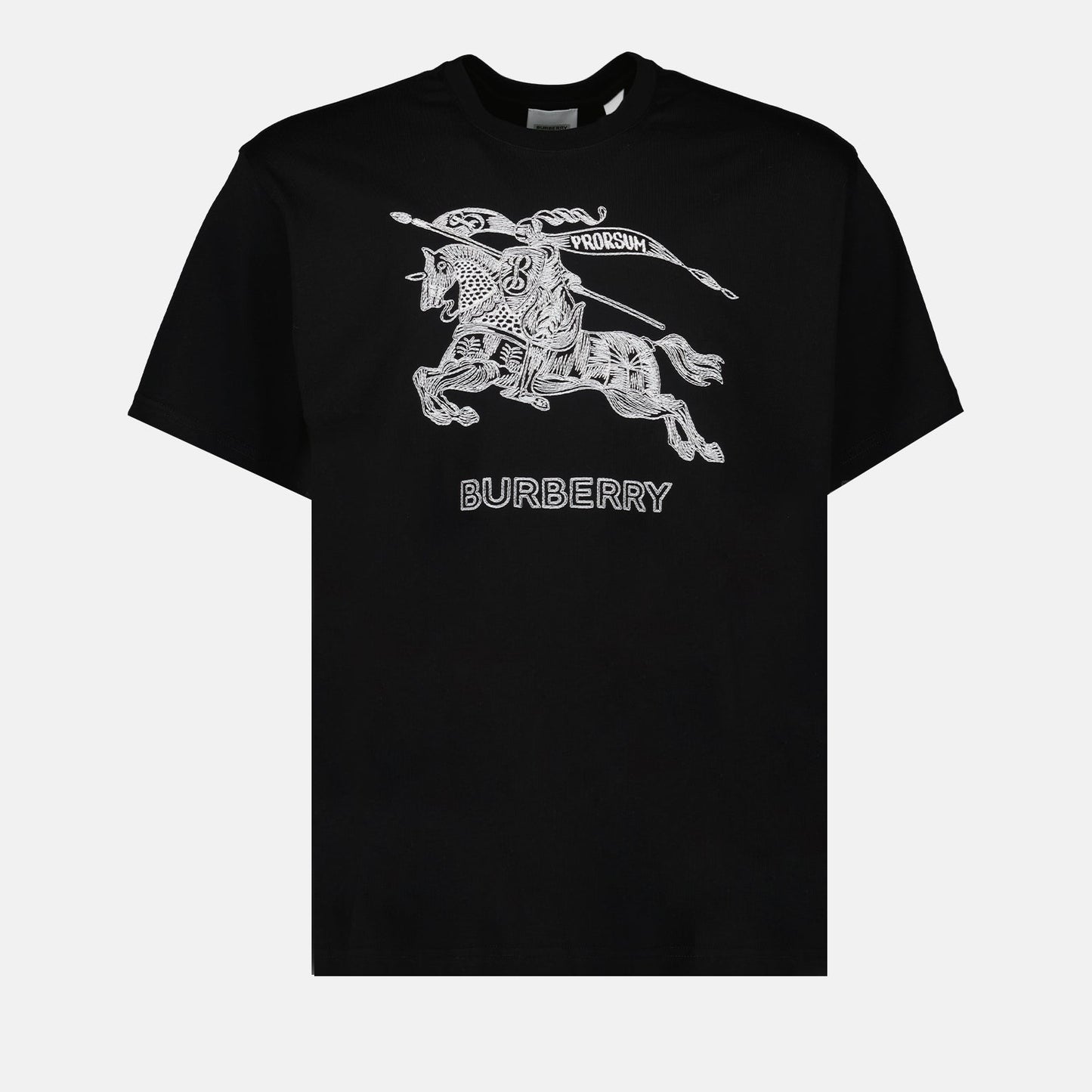 Burberry, Black Cavalry T-shirt, Men's luxury T-shirt, designer T-shirt, high-end men's fashion