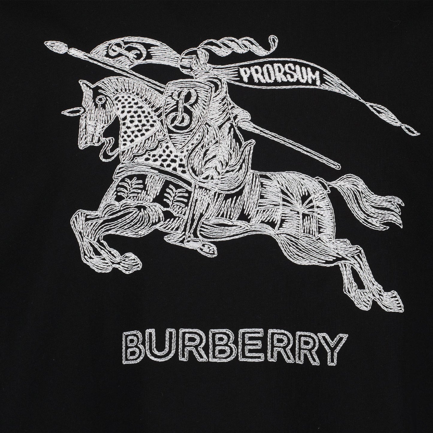 Burberry, Black Cavalry T-shirt, Men's luxury T-shirt, designer T-shirt, high-end men's fashion