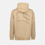 Burberry hoodie, beige hoodie, luxury men's clothing, Cavalier hoodie, designer wear