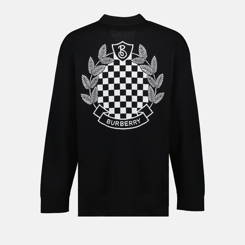 Burberry men’s cardigan, oversize black cardigan, luxury men’s fashion, designer cardigan, Burberry clothing