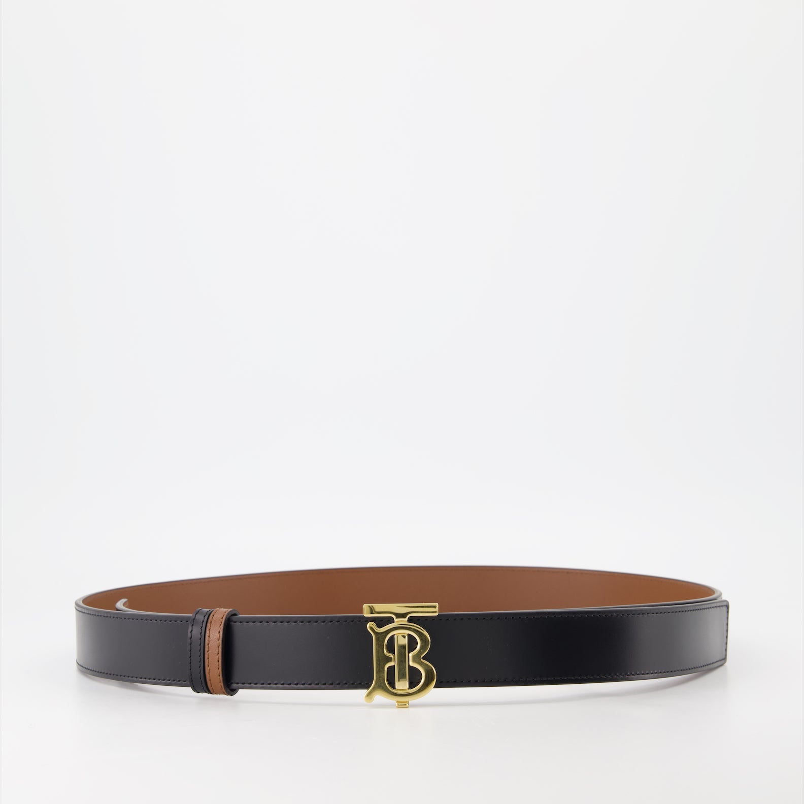 Burberry TB Belt, Reversible Leather Belt, Luxury Belt, Designer Belt, High-End Accessories