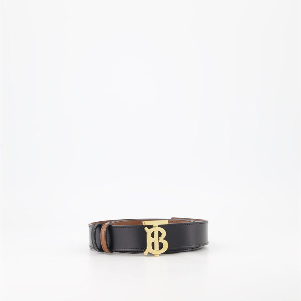 Burberry TB Belt, Reversible Leather Belt, Luxury Belt, Designer Belt, High-End Accessories