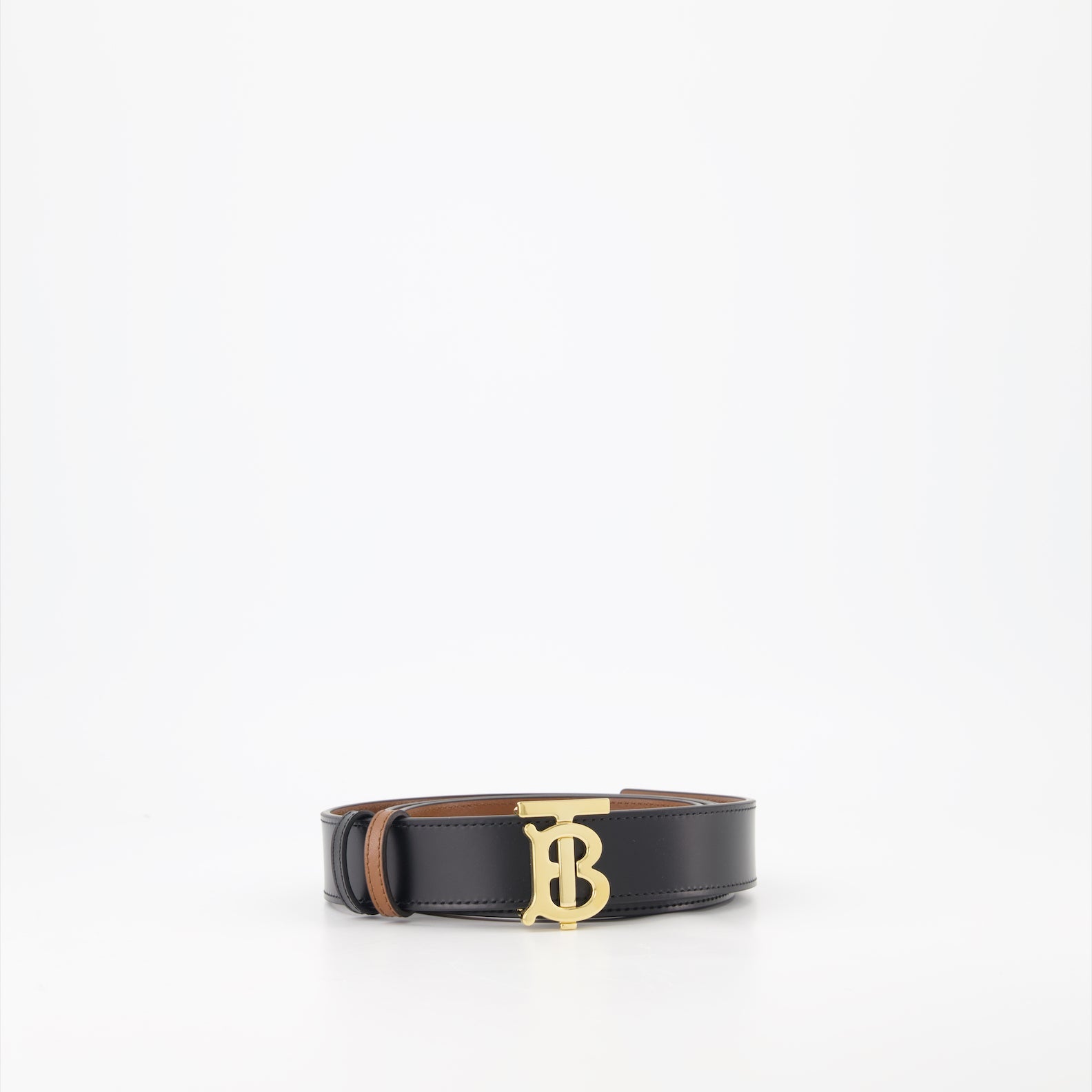 Burberry TB Belt, Reversible Leather Belt, Luxury Belt, Designer Belt, High-End Accessories