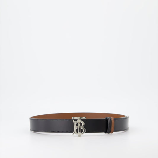 Burberry belt, luxury reversible belt, women's designer accessory, TB monogram buckle, high-end fashion