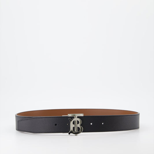 Burberry Belt, Black Buckle Belt, Luxury Men's Belt, Designer Accessory, High-End Fashion