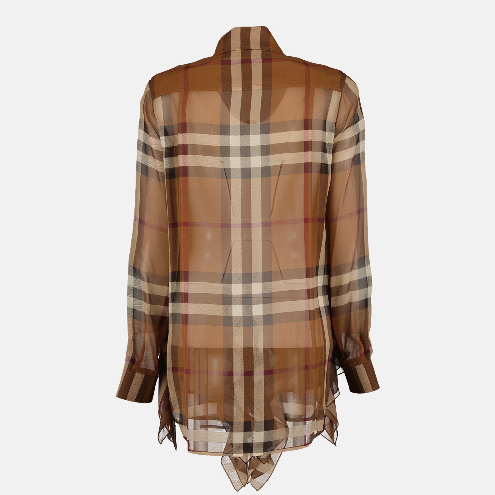 Burberry, Women's silk shirt, Checked shirt, Luxury fashion, Elegant shirt